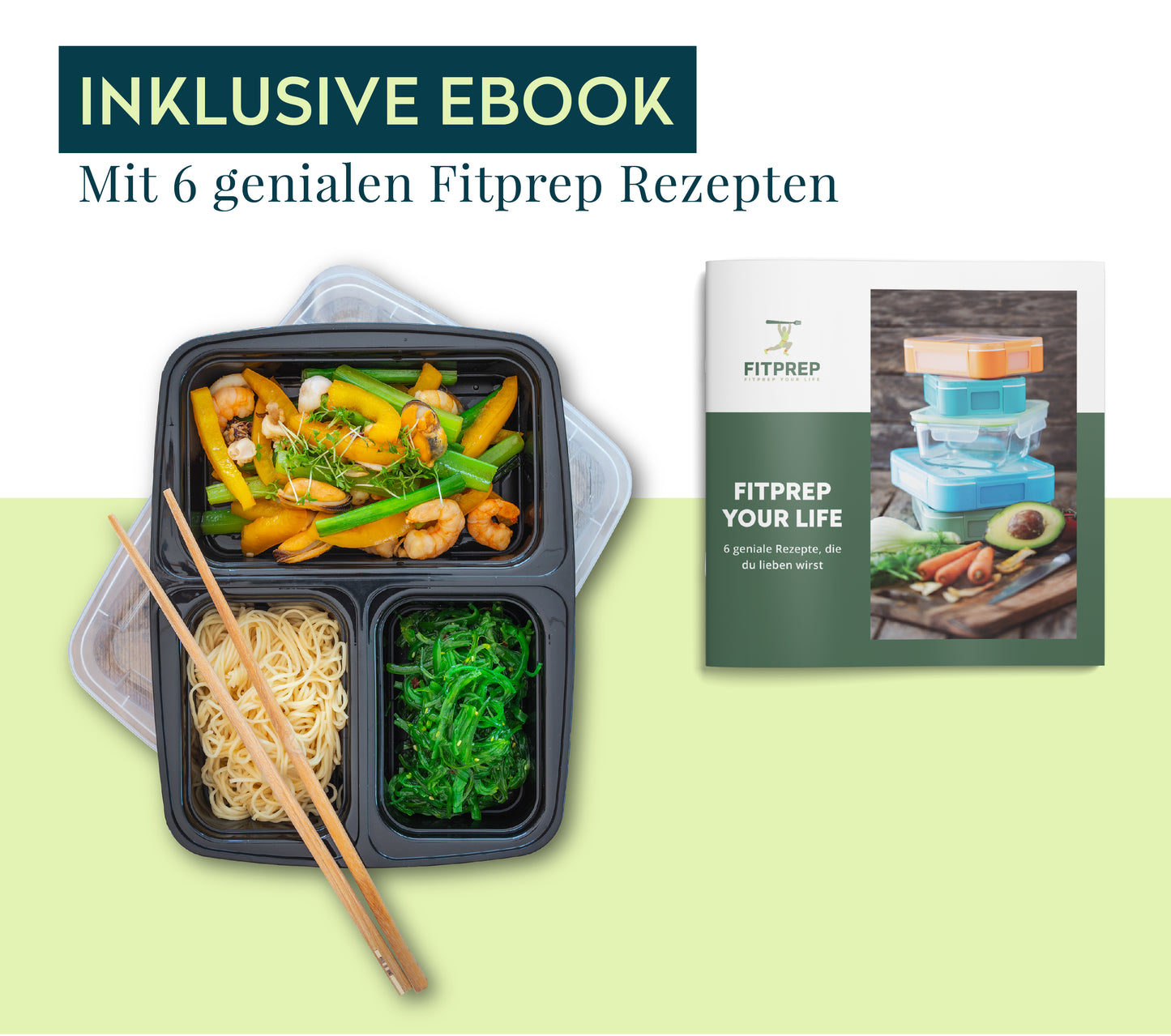 FITPREP Meal Prep Boxen 3 Fach im praktischen 10er Pack
