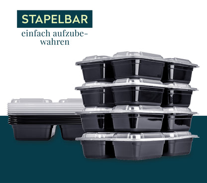 FITPREP Meal Prep Boxen 2 Fach im praktischen 10er Pack
